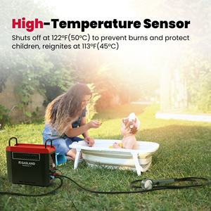 <span class=keywords><strong>GASLAND</strong></span> G3 Pro Chauffe-eau portable au propane Pompe 100min Douche Batterie rechargeable Protection contre la surchauffe pour camping-car - Product Image 5