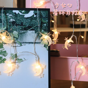 Pin Powered 1.5m/3m IP44 trắng ấm Led sao trăng Cổ Tích Vòng Hoa chuỗi đèn ramadan trang trí nội thất trong nhà - Product Image 5