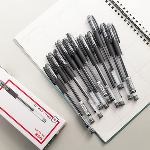 Bolígrafo de Gel Deli S84 de 0.38 mm, Negro, para Oficina y Escuela, con Punta de Aguja, Tinta de Carbono, Papelería - Product Image 1