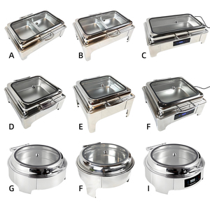 Set Scaldavivande Elettrico FLEY Luxury 6L in Acciaio Inox per Buffet, Riscaldatore per Alimenti per Hotel, Banchetti e <span class=keywords><strong>Servizi</strong></span> di Catering - Product Image 2