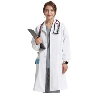 Blouses de laboratoire unisexes à la mode en coton durable, parfaites pour les étudiants, les techniciens et les travailleurs de la santé. - Product Image 3