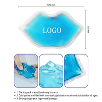 Pack de glace liquide en forme de gel à lèvres doré réutilisable haut de gamme pour les douleurs du visage