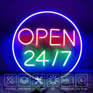 Luz de neón <span class=keywords><strong>LED</strong></span> de señal abierta frontal de tienda de restaurante - Product Image 5