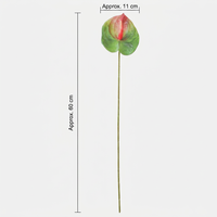 Fleur artificielle d'Anthurium en PVC souple, toucher réel, pour vase, décoration de mariage, maison, bureau