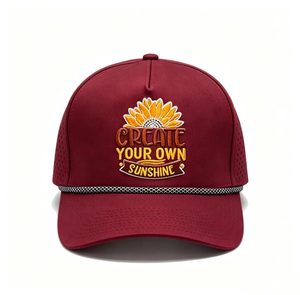 Nueva Gorra Trucker de Malla con Bordado de Girasol, Gorra de Béisbol Inspiradora, Venta al Por Mayor, Logotipo Personalizado Disponible - Product Image 5