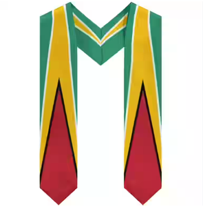 Selempang Wisuda Unisex Desain Khusus Nasional Guyana Bahan Poliester Promosi Grosir Selempang Wisuda Perayaan - Product Image 3