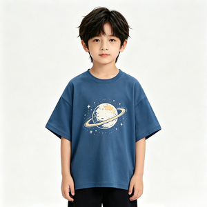 Vente en gros <span class=keywords><strong>de</strong></span> t-shirts à manches courtes en coton pour <span class=keywords><strong>enfants</strong></span>, garçons et filles, décontractés, personnalisés pour l'été - Product Image 5