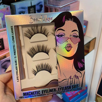 Lot de faux cils sans colle de marque privée pour femmes, fabriqués en usine, pour la beauté