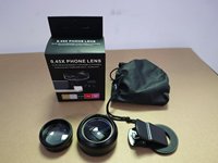 Objectif Professionnel Universel HD pour Smartphone 37MM 0.45X 49UV Grand Angle + Macro Deux en Un pour Photographie de Tourisme et de Fleurs