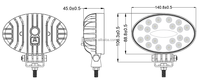 Lampe de travail LED ovale de 5.5 pouces pour voitures 12V 24V 24W 40W faisceau d'inondation/spot blanc faisceau d'inondation élevé nouvel état