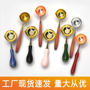 Cuillère à cire à cacheter 11,8 cm * 2,6 cm avec manche en métal pour la fonte de la cire, fournitures artisanales - Product Image 5