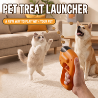 Lanceur de nourriture pour animaux de compagnie, jouet interactif moderne et écologique pour chiens et chats, pistolet à friandises en plastique de qualité alimentaire, pour l'entraînement et le soulagement de l'ennui