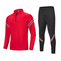 Ensemble de survêtement d'entraînement athlétique de qualité pour hommes, veste de football à manches longues pour clubs, style hiver, vente en gros