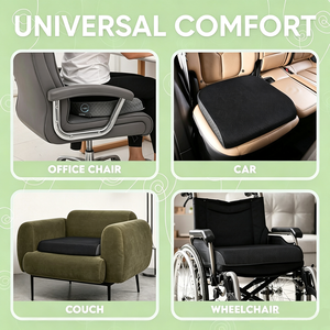 <span class=keywords><strong>Coussin</strong></span> de siège en mousse à mémoire de forme à haute densité pour chaise de bureau, <span class=keywords><strong>voiture</strong></span>, fauteuil roulant, usage domestique, avec housse lavable et poignée de transport - Product Image 3