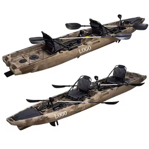 LSF recién llegado 14.8FT tándem <span class=keywords><strong>doble</strong></span> <span class=keywords><strong>pesca</strong></span> <span class=keywords><strong>Kayak</strong></span> Pedal Drive <span class=keywords><strong>Kayak</strong></span> barco <span class=keywords><strong>mar</strong></span> dos personas dos asientos con accesorios de motor - Product Image 4