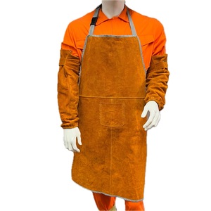 Durable Leather Welding <strong>Apron</strong> with Tool Pocket and Reinforced Edges for Forging and Foundry Operations Protection - Product Image 4