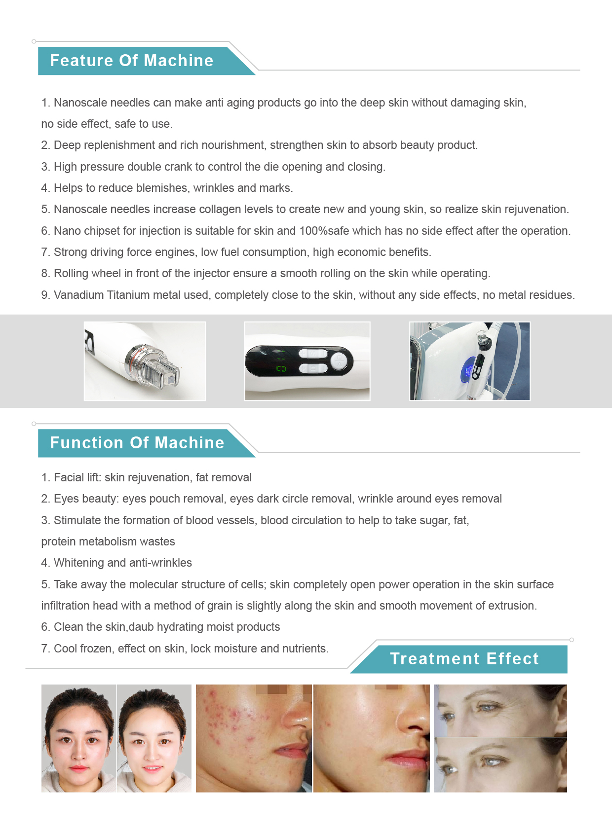 Needle Free Ems RF Mesogun 3 In1 Mesotherapy Gun Water