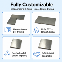 Pelindung EMI Dua Bagian Dapat Dilepas Pasang, Tutup Dapat Dilepas, Pin Solder, Bingkai Nikel Perak, Toleransi 0.03mm, -40~120 untuk RF PCB Kustom