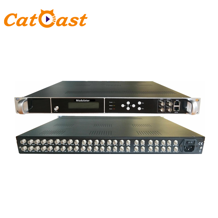 Digital Modulador 12 DVB-S2 FTA Tuner to 4 carrier DVB-T ISDB-T DVB-C QAM RF CATV Modulator
