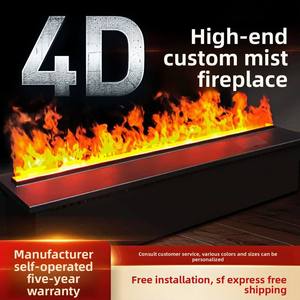 Chimenea Eléctrica Atomizada Martion, Moderna, Decorativa, Integrada, con Llama de Vapor Simulada en 3D, para Sala de Estar, Metal, Hotel, Villa - Product Image 4
