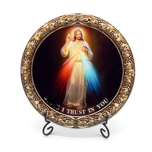 Placa de Pared de Resina con Relieve 3D de Jesús de la Divina Misericordia, Decoración Religiosa para el Hogar, Jesús, Confío en Ti, Arte Católico para Pared - Product Image 4