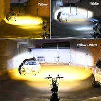 M0124 Led Hibou Phare Auxiliaire Antibrouillard Phares Double Couleur 12v-20v Conduite Utv Atv Pod Lampe Laser Mini Projecteur