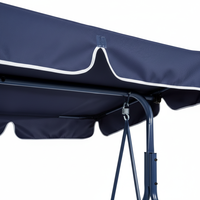 Fauteuils suspendus modernes en acier à trois baldaquins avec toit convertible – Mobilier d'extérieur durable pour terrasse et jardin