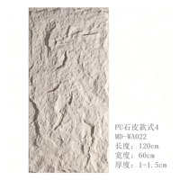 Panneau mural en polyuréthane 3D PU, texture de pierre artificielle moderne, aspect ciment, revêtement en pierre artificielle, résistant à l'humidité, résistant à la pourriture