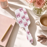 Brosse à cheveux professionnelle en plastique avec coussin d'air et logo personnalisé pour femmes, massage du cuir chevelu, écologique, cadeaux de luxe pour fêtes
