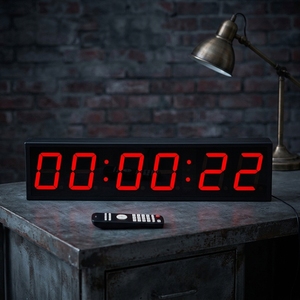 <span class=keywords><strong>Reloj</strong></span> <span class=keywords><strong>Digital</strong></span> Multifuncional <span class=keywords><strong>de</strong></span> <span class=keywords><strong>Pared</strong></span> con Pantalla <span class=keywords><strong>de</strong></span> 6 Dígitos HH:MM:SS, Control Remoto, Cuenta Regresiva y Cronómetro para Oficina y Escuela - Product Image 1