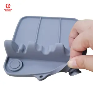 Silicone Kitchen Utensils Holder Rest Silicon Lid Spoon Holder Silicone Spoon Rest With Drip Pad for Kitchen Multiple
