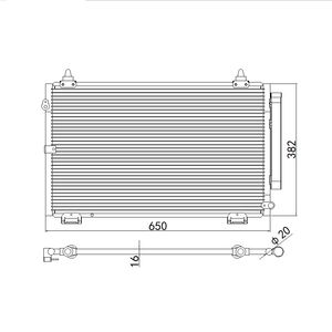 Condensador de CA automático del sistema de aire acondicionado del coche del mercado de accesorios para TOYOTA COROLLA <span class=keywords><strong>ALTIS</strong></span> OEM 8845012041 12540 - Product Image 4