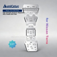 Plaque de protection de châssis LumiCetus 5&8mm en alliage d'aluminium Terra 2.0 NP300 Navara / Frontier, protection de dessous de caisse robuste, couleur argent