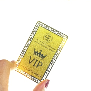 Cartes de visite personnalisées en métal en acier inoxydable NFC 4K en or avec code QR Carte de visite en métal NFC - Product Image 1