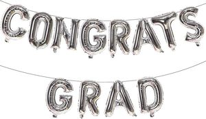 Striscione di Congratulazioni per Laureati da 16 Pollici Nero con Palloncini e Lettere Decorative per Festa di Laurea 2026 - Product Image 2