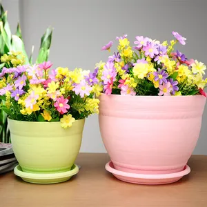 꽃 냄비 PP 플라스틱 즙이 많은 식물 야외 화분