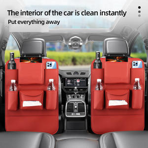 Organizador Multifuncional de Gran Capacidad para Asiento Trasero de Coche, de Cuero PU, Bolsa de Almacenamiento Colgante para Asiento Trasero, Portavasos, Porta <span class=keywords><strong>iPad</strong></span> - Product Image 3