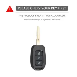 Funda de silicona para llave de coche con 3 botones, compatible con <span class=keywords><strong>Renault</strong></span> Kwid, Traffic, Symbol, Dacia Sandero, Logan, Duster 2016, <span class=keywords><strong>2017</strong></span>, 2018 - Product Image 2