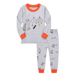 Pyjama à manches longues 100% coton pour enfants, vêtements de nuit pour garçons et filles de 2 ans, nouvelle collection printemps automne - Product Image 1