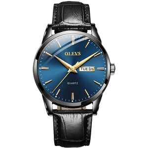 Para Olevs 6898, relojes de pulsera de cuarzo de lujo para damas y hombres, resistente al agua correa de cuero genuino, aleación deportiva antigua, dibujos animados al por mayor - Product Image 2