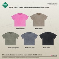 ARTIE Pakaian Pria Musim Panas 2026 Kaos Katun 275g Polos Vintage Lengan Pendek Longgar Bernapas