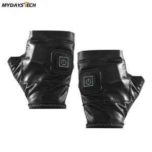 Guantes calefactores de medio dedo eléctricos inteligentes Mydays Tech para Otoño e Invierno para trabajo en interiores y exteriores, ciclismo, pesca, conducción