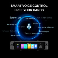 AOEDI kamera dasbor mobil 4 saluran, kamera dasbor kaca spion depan dan belakang 4k 360 derajat untuk mobil 4k penglihatan malam