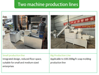 Machine extrudeuse de savon automatique personnalisée Lerford, moteur de ligne de production de savon miniature, capacité 20-100 kg/h, 1,5 kW, facile à utiliser - Vente chaude