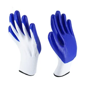 Bán buôn OEM 13 đo polyester tráng găng tay làm việc bán buôn Găng tay Nitrile găng tay cho làm vườn công nghiệp làm việc