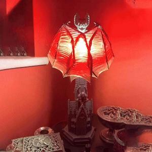 Lampe de bureau gothique en forme d'aile de chauve-souris, statue de chauve-souris en résine pour Halloween, décorations de fête, décoration de bureau - Product Image 5