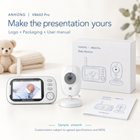 Monitor Bayi FHSS 3,5 Inci dengan Penglihatan Malam dan Layar Khusus untuk Orang Tua untuk Melihat Bayi di Tempat Penitipan VB603 Pro