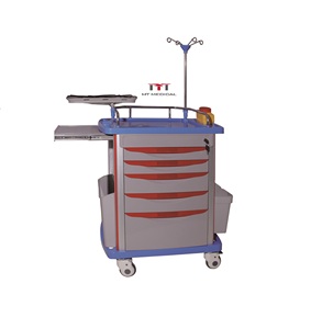 Chariot médical d'urgence pour salle <span class=keywords><strong>de</strong></span> soins intensifs, ambulance, chariot <span class=keywords><strong>de</strong></span> sauvetage, brancard, chariot <span class=keywords><strong>de</strong></span> traitement des médicaments pour patients - Équipement hospitalier MT MEDICAL - Product Image 4