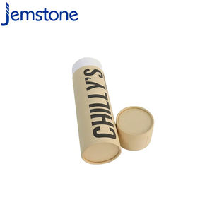 China venta al por mayor 100% reciclado Biodegradable Kraft artesanía cilindro tubo de papel de embalaje con tapa - Product Image 2