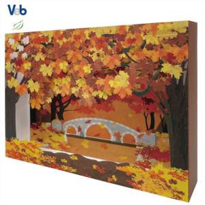 Boîte à cadre 3D pliable personnalisée, design professionnel, carton non couché, carte 4 saisons, écologique, faite à la main, carte de remerciement - Product Image 6